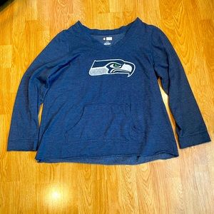 NFL apparel distressed women’s lightweight Seattle seahawk sweatshirt